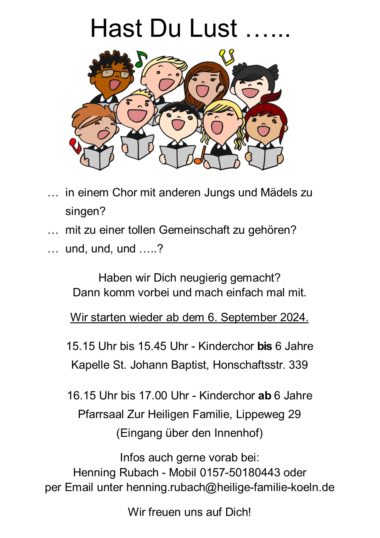 09_2024 Plakat Kinderchor