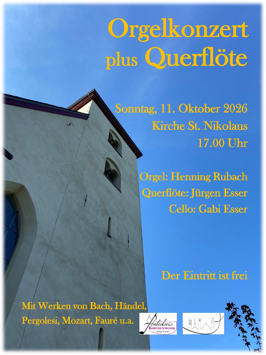 Orgelkonzert plus Querflöte St. Nikolaus